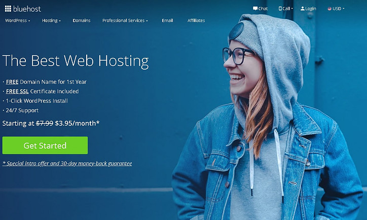 Get started with Bluehost website hosting