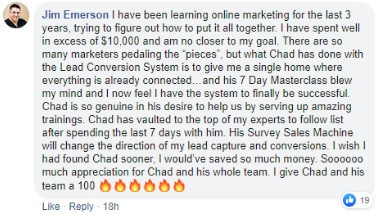Testimonial about Lead Conversion Squared