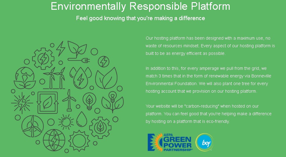 Environmentally responsible platform of green geeks web hosting reviews