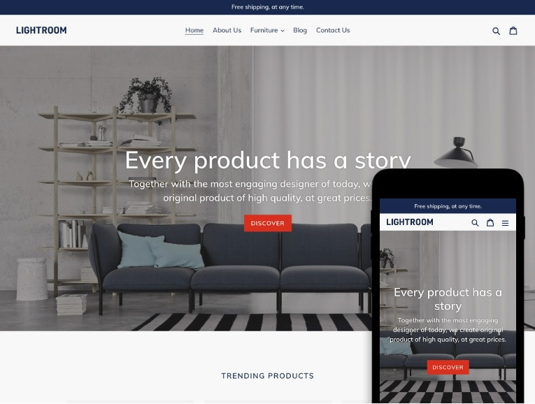 Free Shopify theme Debut