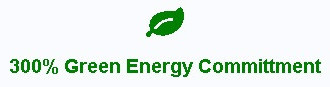 Green Geek hosting has a 300% green energy commitment