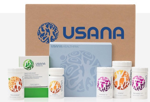 Usana health sciences MLM logo and products