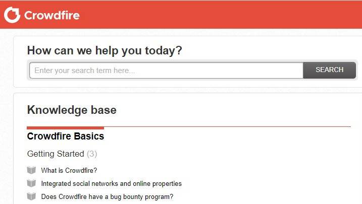 search the knowledge base of Crowdfire social media manager software free